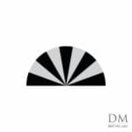 Lines inside Semicircle design 2