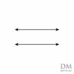 Parallel lines with arrow