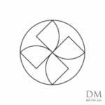 Quarter circle inside Circle design 4