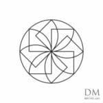 Quarter circle inside Circle design 6