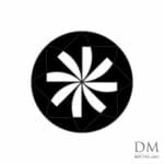 Quarter circle inside Circle design 8