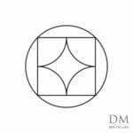 Quarter circle inside Circle design 9