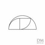 Quarter circle inside Semicircle design 1