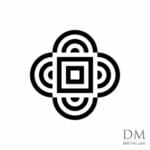 Semicircle Outside Square design 2