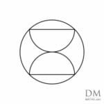Semicircle inside Circle design 11