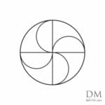 Semicircle inside Circle design 20