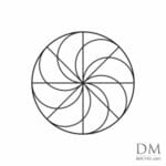 Semicircle inside Circle design 22