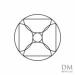 Semicircle inside Circle design 5