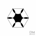 Semicircle inside Hexagon design 2