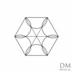 Semicircle inside Hexagon design 3