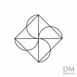 Semicircle inside Square design 1