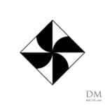 Semicircle inside Square design 2