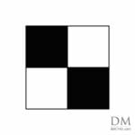 Square in 4 equal parts design 1