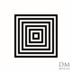 Strip lines inside Square design 1