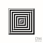 Strip lines inside Square design 3