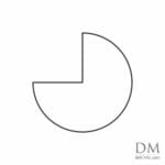 Three fourth of a Circle