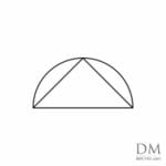 Triangle inside a Semicircle design 1