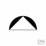 Triangle inside a Semicircle design 2
