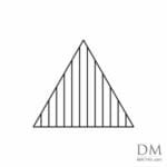 Vertical Lines in a Triangle design 1